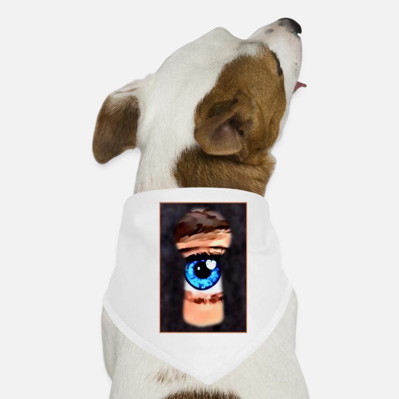 Neugieriger Blick durch's Schlüsselloch Hunde-Bandana