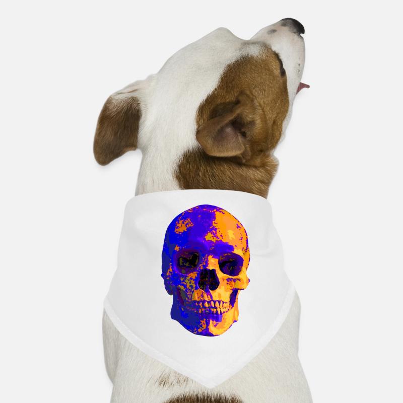 Bunter Skull Hunde-Bandana