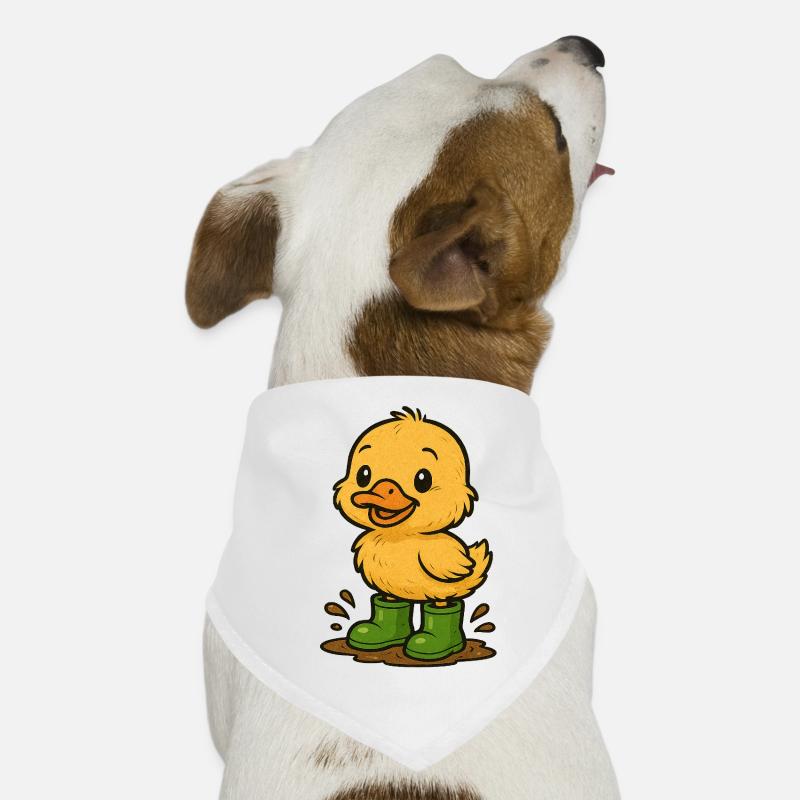 Cute duckling with rubber boots Dog Bandana