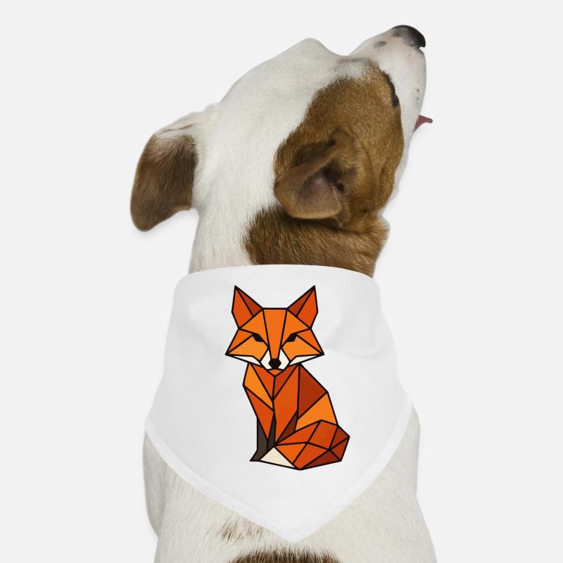 Geometric Fox Triangles Dog Bandana