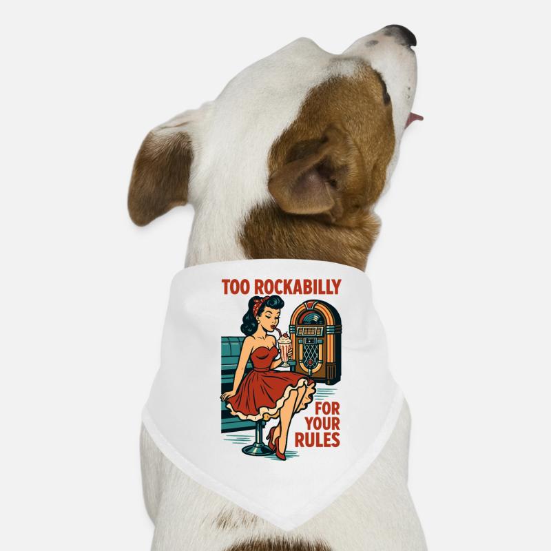 Rockabilly Rebellin 50s Diner Jukebox Retro Dog Bandana