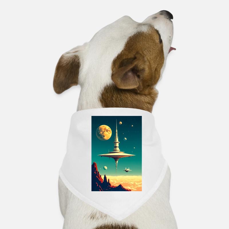 Cities Begin to Float Above the Clouds future Dog Bandana