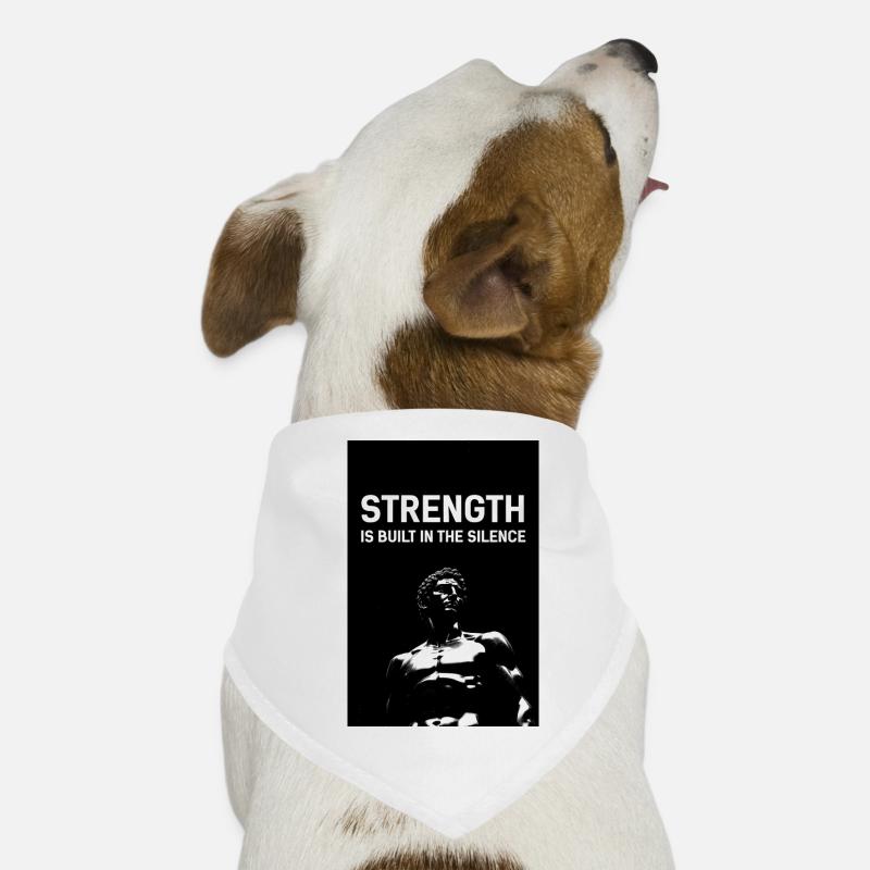 La force dans le silence - Bandana pour chien - blanc