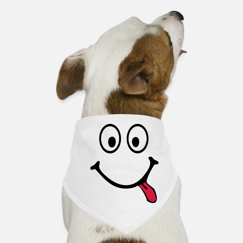 smiley - Hunde-Bandana - Weiß
