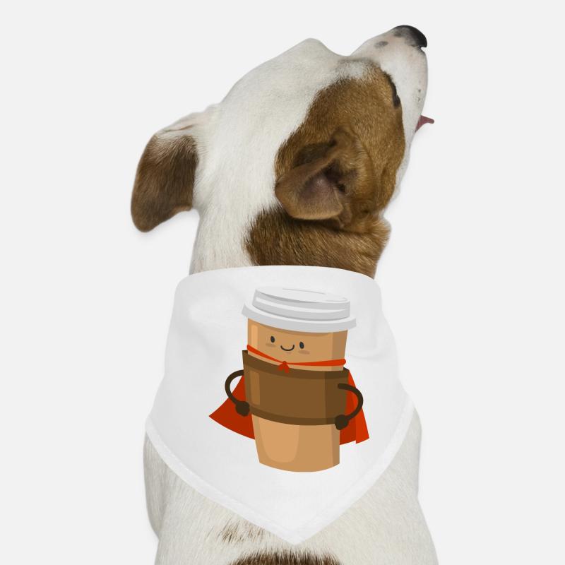 Kaffee Superheld Superhelden Superkräfte Coffee Hunde-Bandana