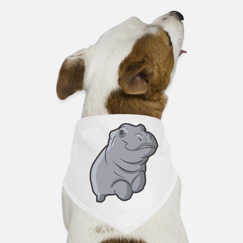 Hippopotame Hippopotame Hippopotame Hippopotame Bandana pour chien