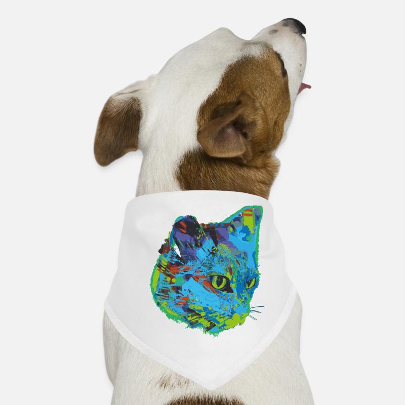 chat, chat, illustration, graffiti, chat, Bandana pour chien