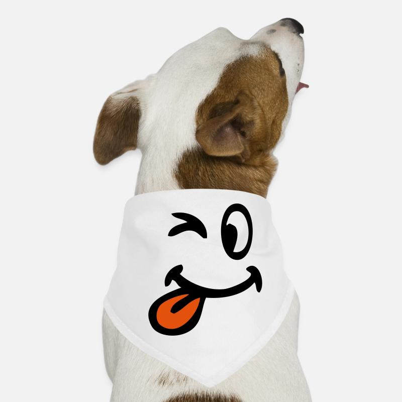 Wink smile pulls tongue Dog Bandana