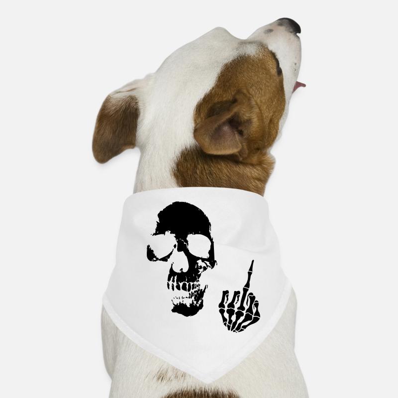 skull mittelfinger Hunde-Bandana
