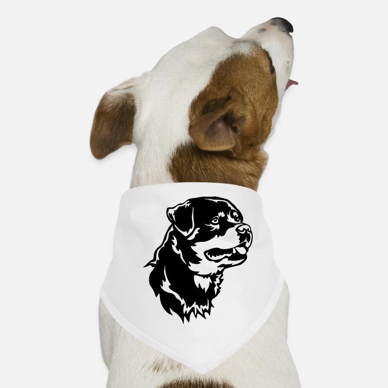 Rottweiler Head Dog Bandana