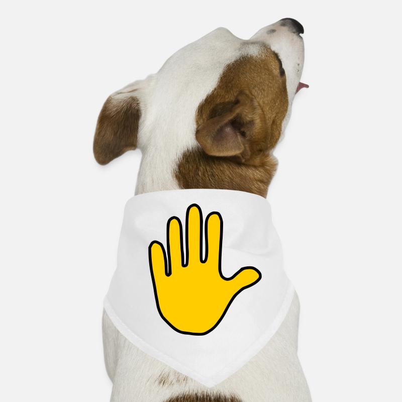 Emoji Hand Sketch Color Dog Bandana