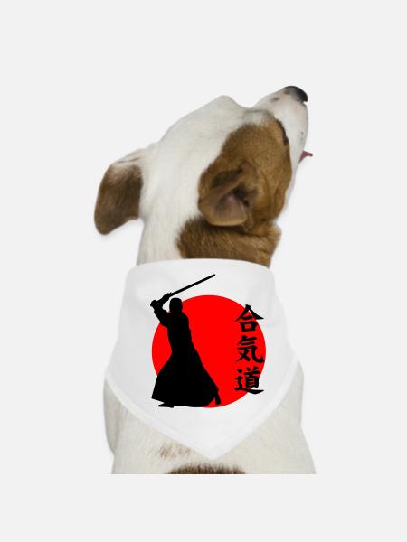 Aikido - Hunde-Bandana - Weiß - Vorne