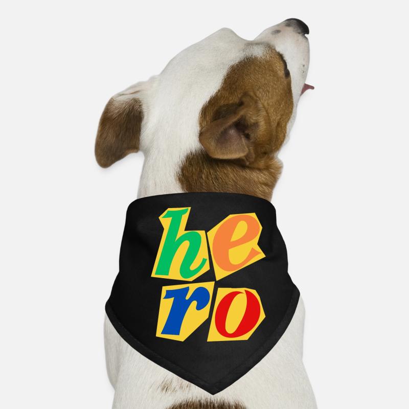 Conception de lettres majuscules Hero Bandana pour chien