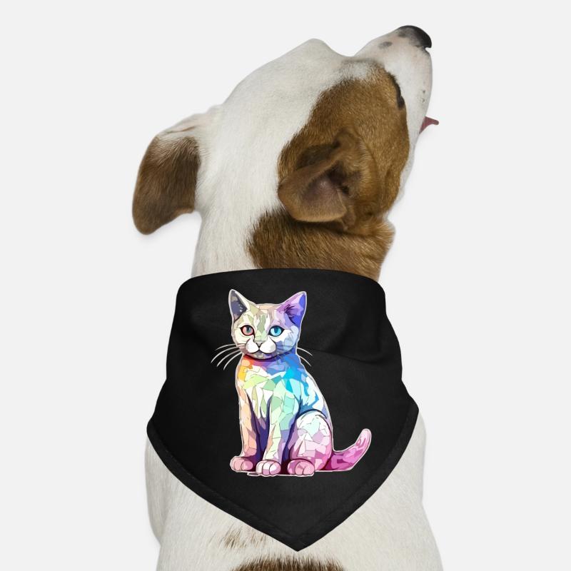 Hako le chat multicolore Bandana pour chien