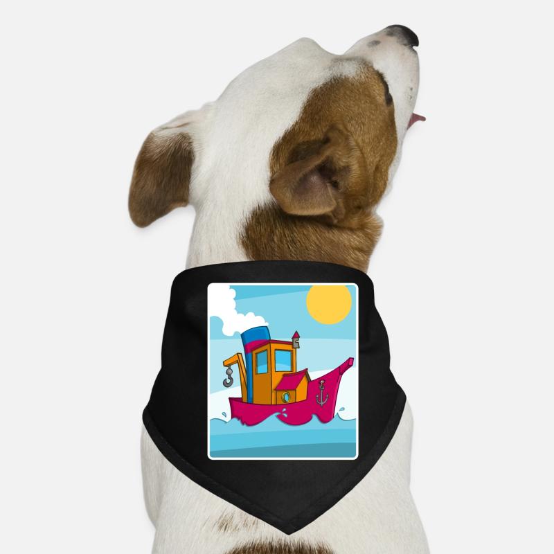 Buntes Bild eines lustigen Schleppers Hunde-Bandana