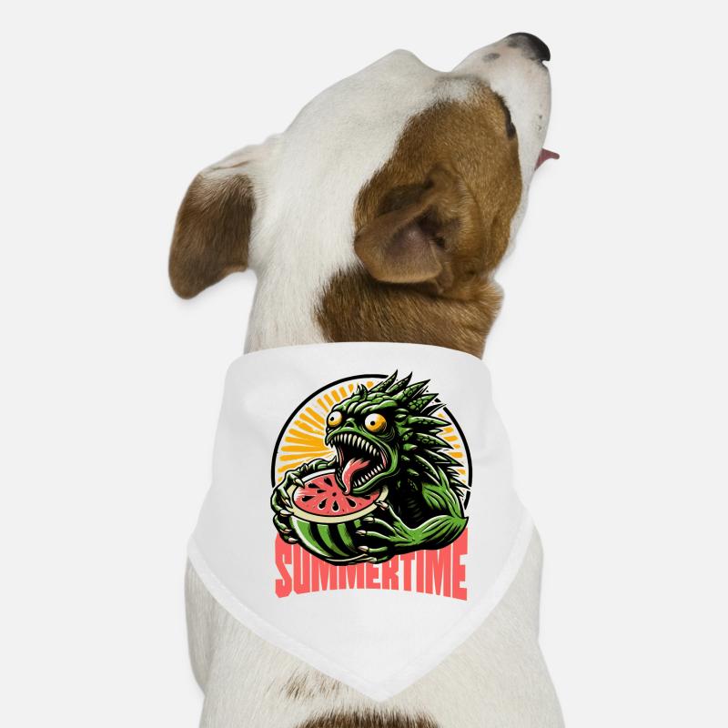 Summertime Summer Vibes Plage Melon Monstre Bandana pour chien