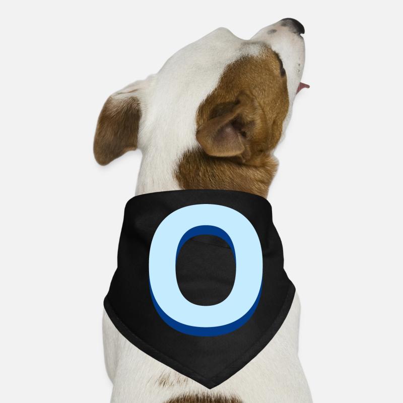 Lettre o bleu pop et moderne Bandana pour chien