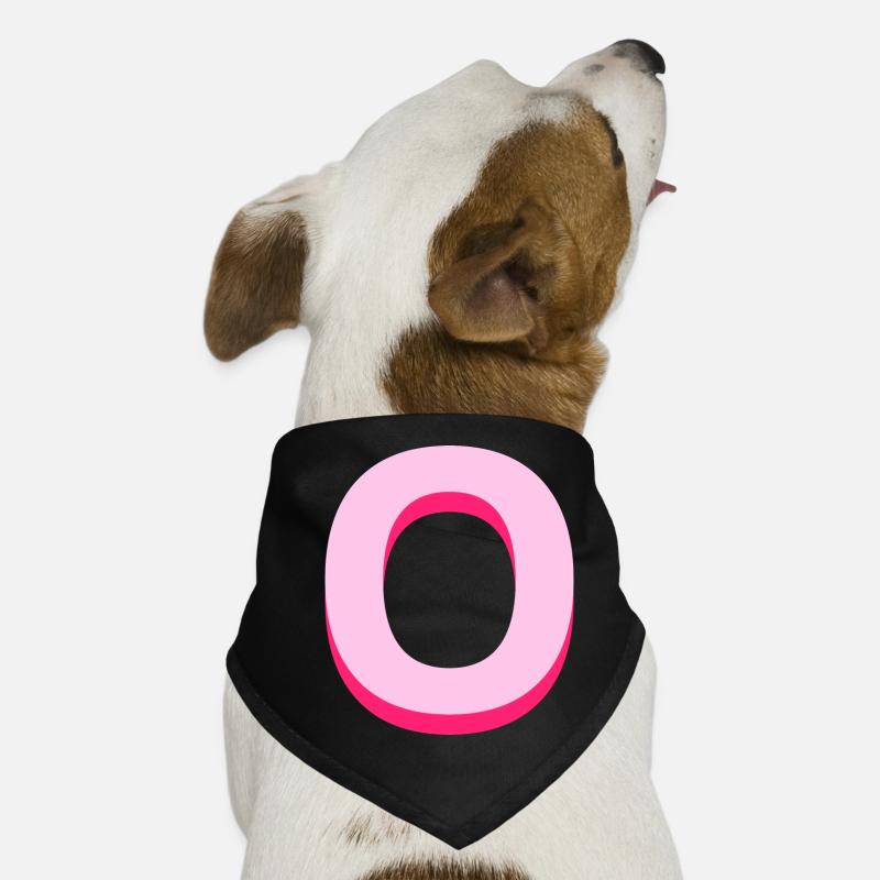 Letter O pink pop and modern Dog Bandana