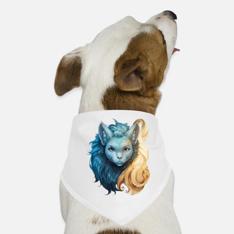 Mystical cat creature with two-tone mane Dog Bandana