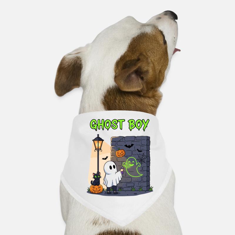 Ghost Boy Halloween Graffiti Bandana pour chien
