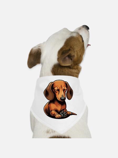 Dachshund, Dachshund Owner, Dachshund Lover, Dachshund - Dog Bandana - white - Front