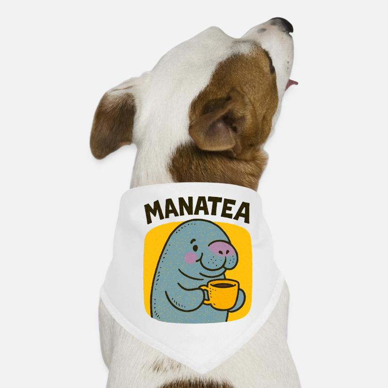 Manatea Cheer : Manatee sirote du thé Bandana pour chien