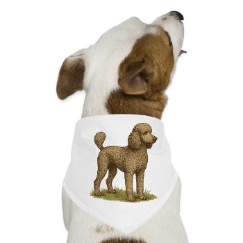 Großpudel - Hunde-Bandana - Weiß - Vorne
