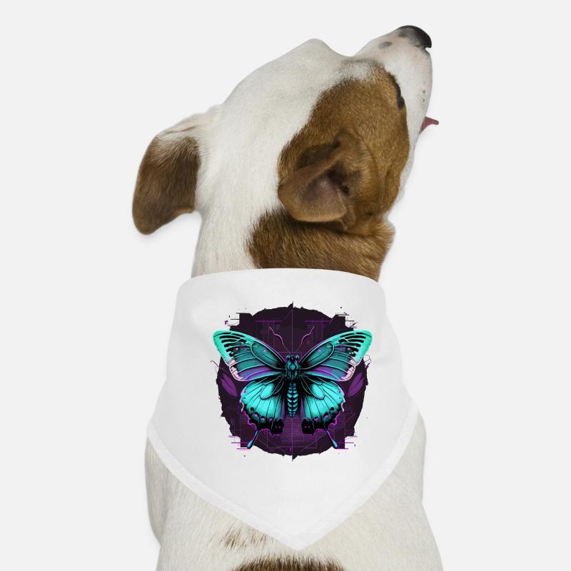 Virtuelle Transformation von Butterfly Hunde-Bandana