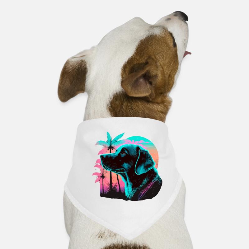 Labrador Retriever à Beach Coconut Tree Bandana pour chien