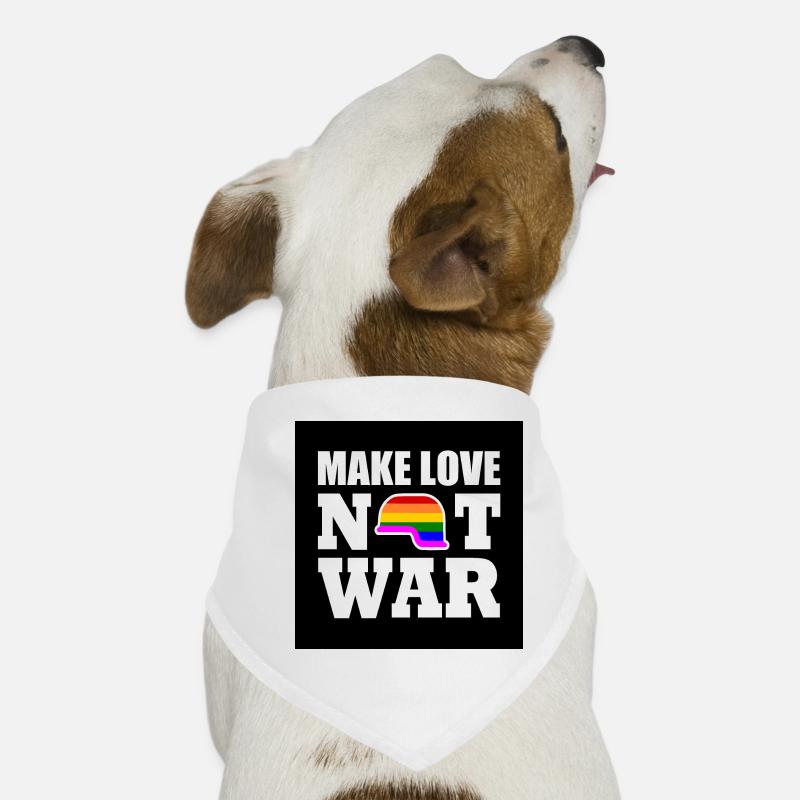 Make love not war Bandana pour chien