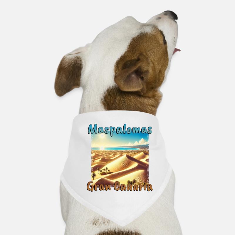 Maspalomas Dunes Beach Sunset Grunge Dog Bandana