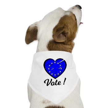 Die Europa Wahl - Hunde-Bandana - Weiß - Vorne