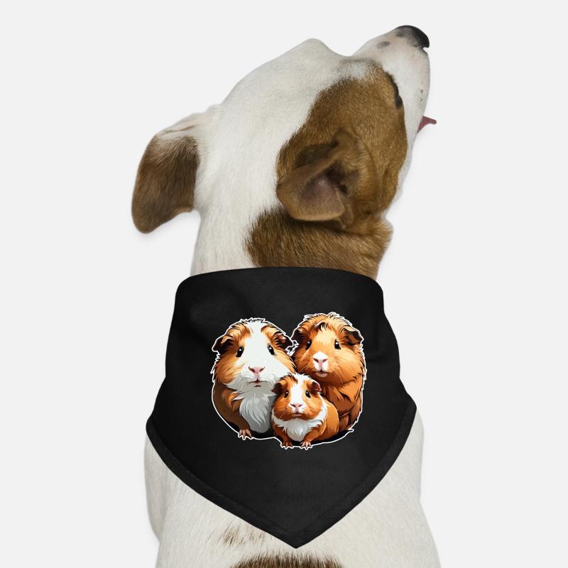 Trois mignons cochons d’Inde Bandana pour chien