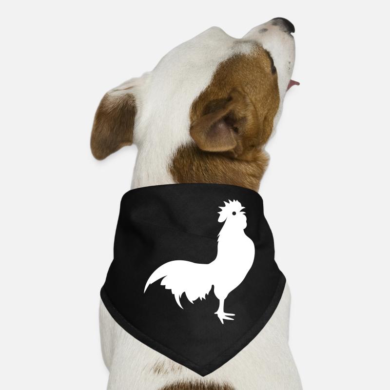 Hahn Tier silhouette Hunde-Bandana