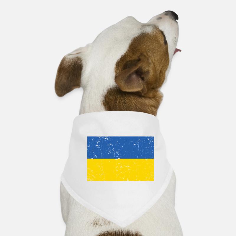Drapeau de l’Ukraine en détresse Bandana pour chien