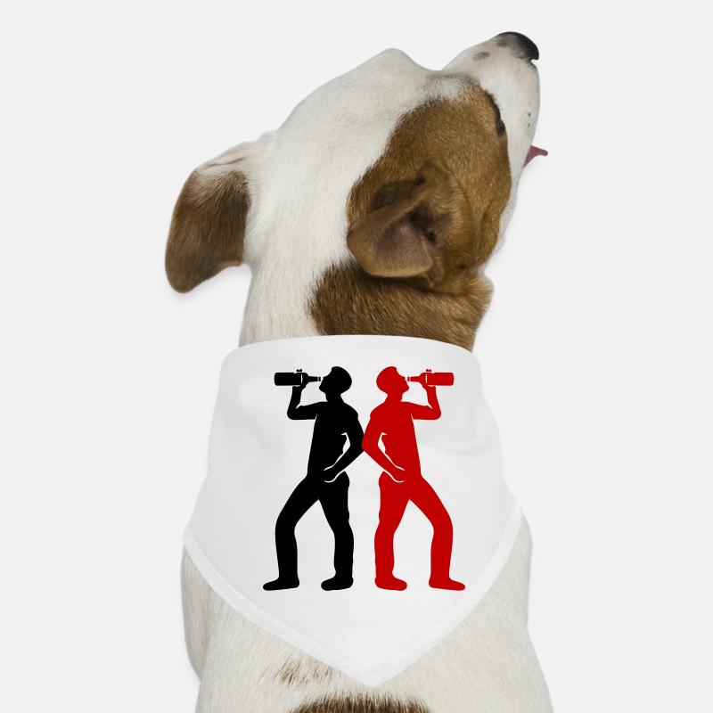 Trinker Bier Silhouette Hunde-Bandana