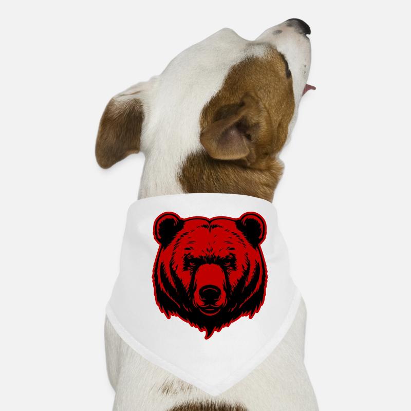 Tête de grizzli d’ours Bandana pour chien
