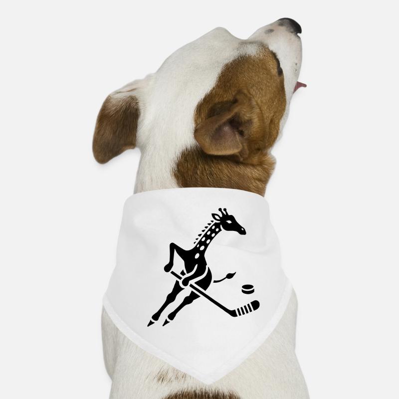 Giraffe Eishockeyspieler Silhouette Minimalistisch Hunde-Bandana