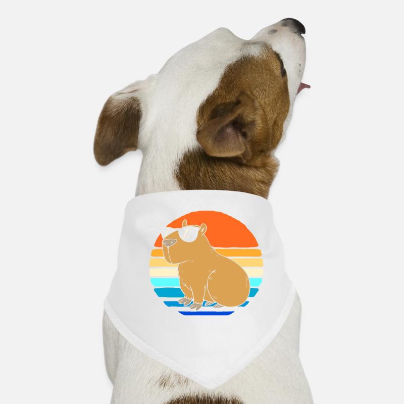Capybara Capibara - Hunde-Bandana - Weiß