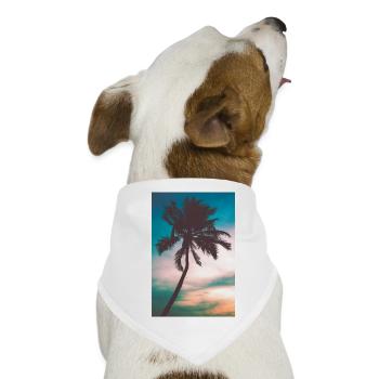 Palme - Hunde-Bandana - Weiß - Vorne