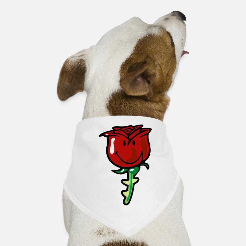 Rosa sonriente Pañuelo bandana para perro