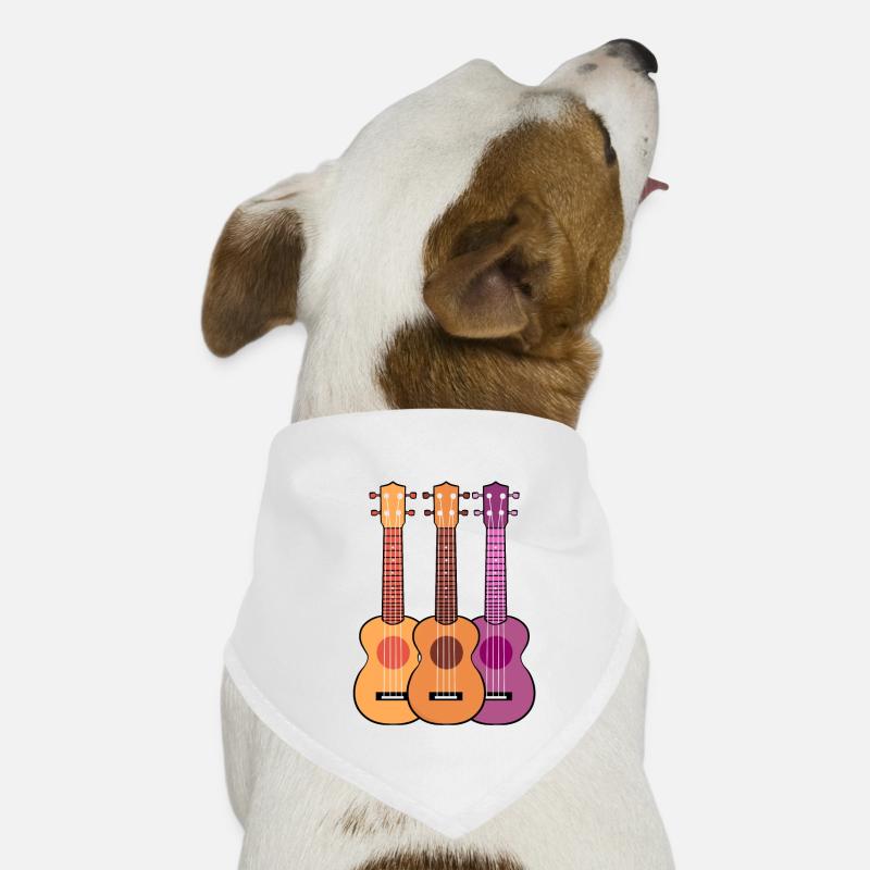 Ukulele - Bandana pour chien - blanc
