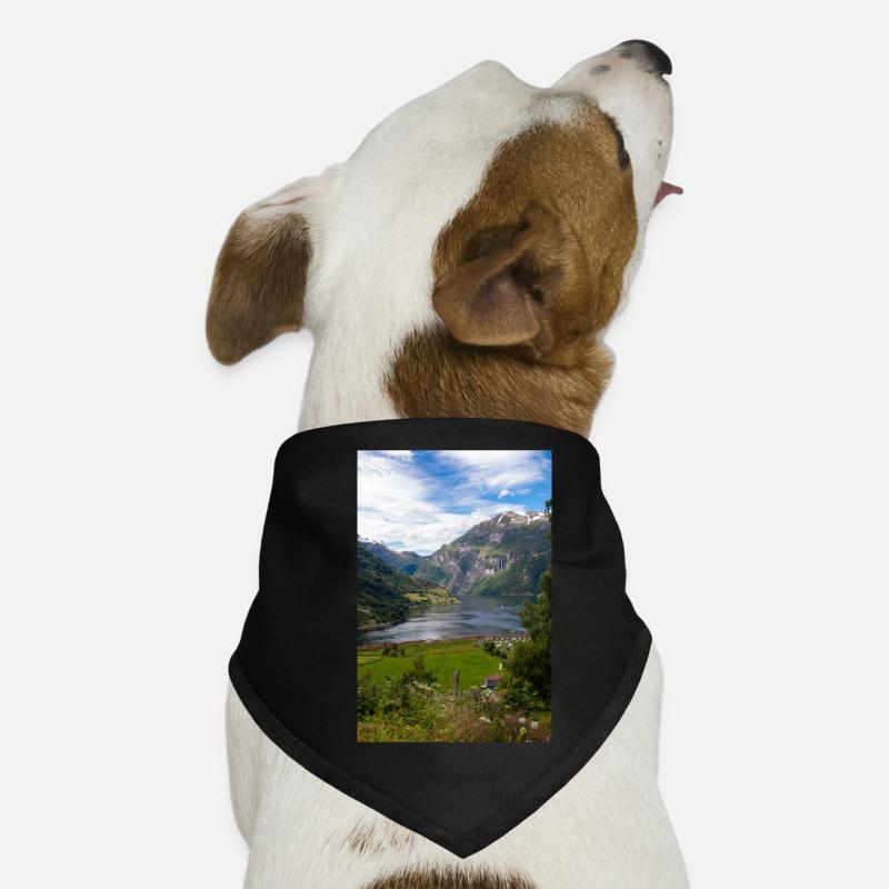 Geiranger panorama view at Geirangerfjorden Dog Bandana