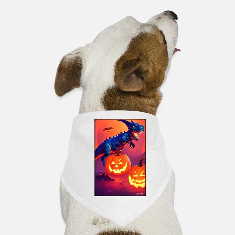 Halloween Dinosaur Pumpkin Dog Bandana