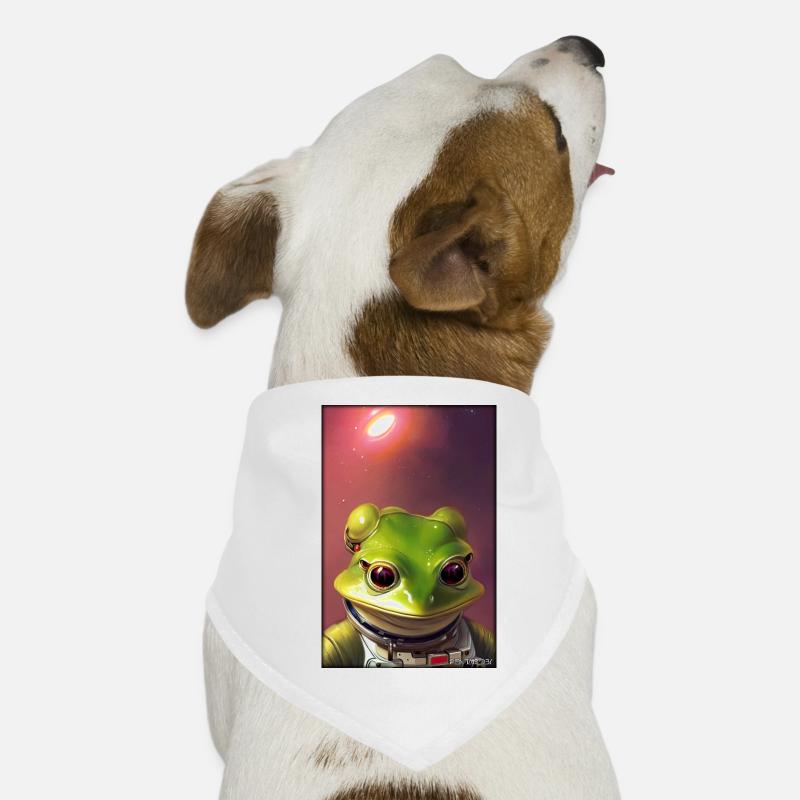 Frog Amphibian Astronaut Future Sci-Fi Technology Bandana pour chien