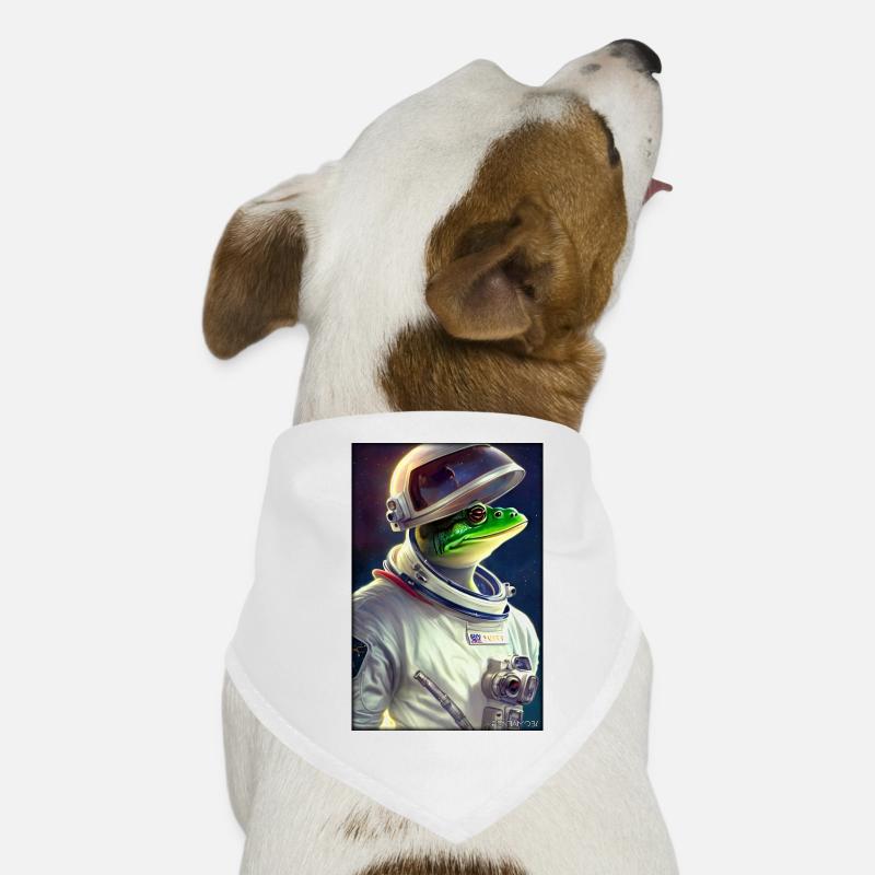 Frog Amphibian Astronaut Future Sci-Fi Technology Bandana pour chien