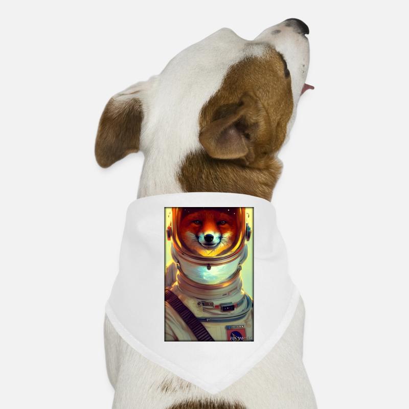 Fox Wildlife Astronaut Future Sci-Fi Technology Bandana pour chien