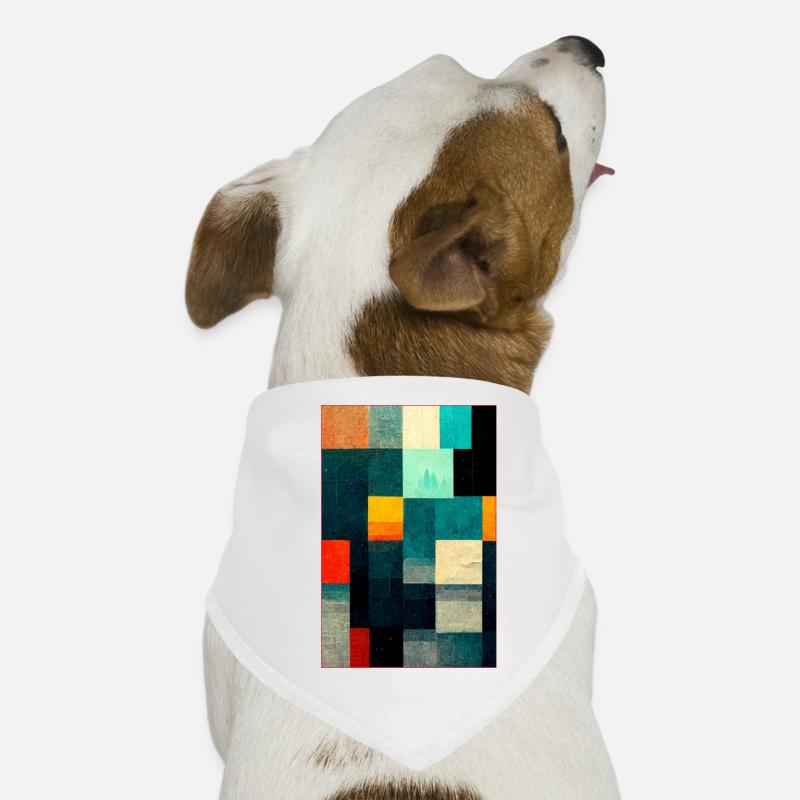 Abstract Pixel Art Hunde-Bandana