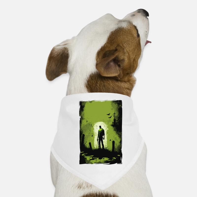 Zombie Illustration Minimalist Design Dog Bandana