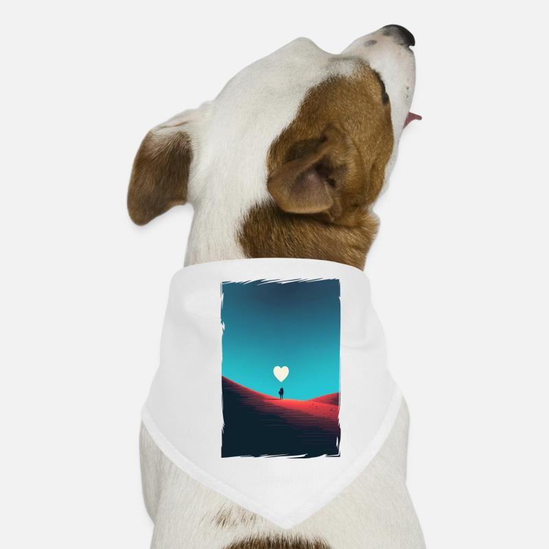 Amour Illustration Design Minimaliste Bandana pour chien